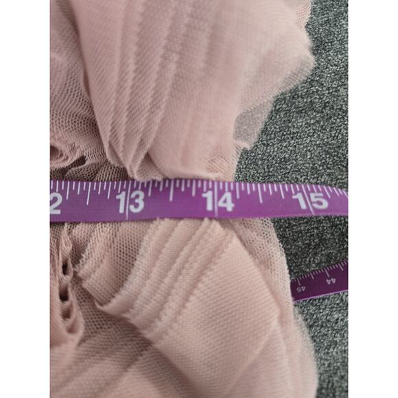 ASOS Luxe Twee Romantic Corseted Bandeau 3D Floral Layered Pink Mini Dress Sz 4 - Picture 13 of 15